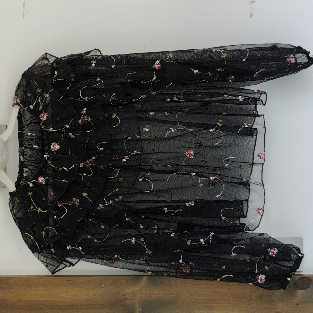 Zara tulle blouse
